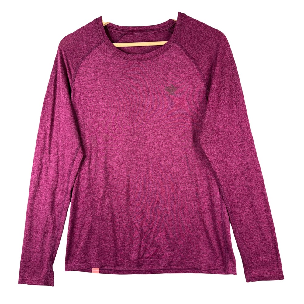 Rabbit EZ Tee Long Sleeve Running Shirt Heathered Purple Wine Men's Large